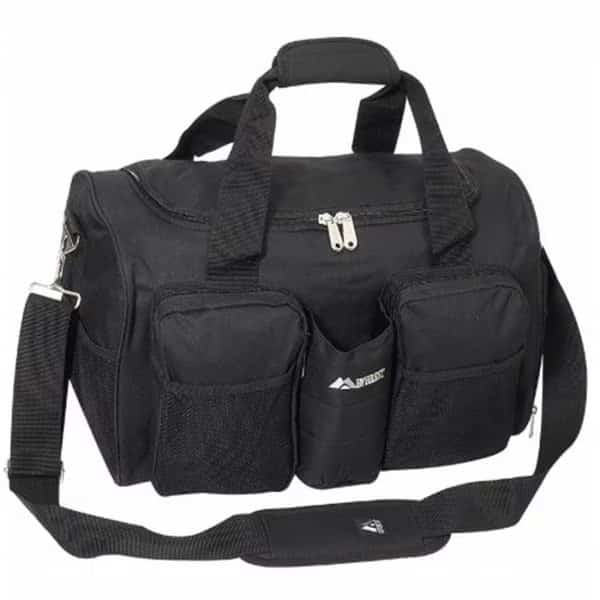 Everest S223-BK 18 in. 600 Denier Polyester Sports Duffel Bag with Wet Pocket