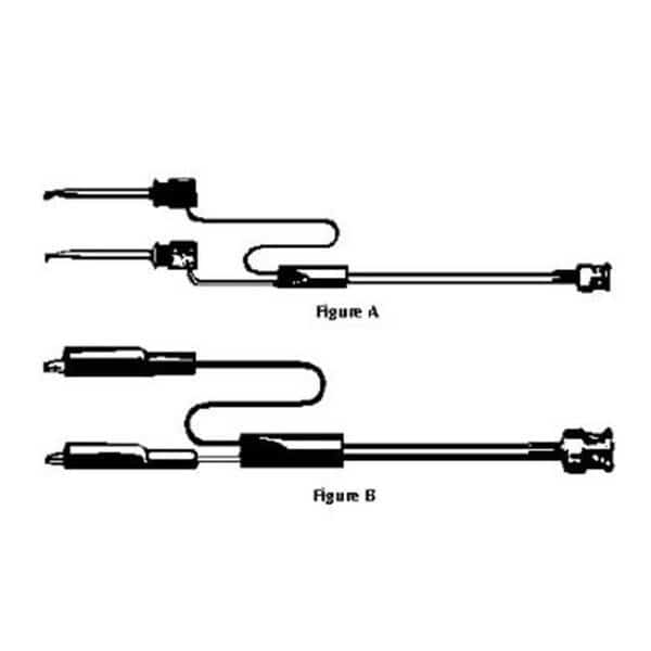 RSR ELECTRONICS SPAT2 BNC to alligator test lead set