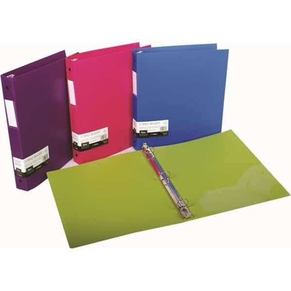 Filexec 3 Ring Binder; 1 Inch Capacity; Opaque; Letter size; Pack 4