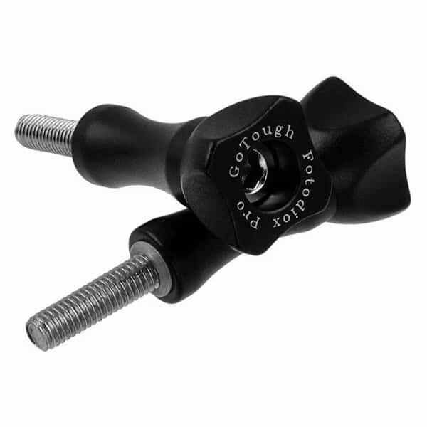 Pro GoTough Medium Thumbscrew for GoPro Cameras 35 mm Aluminum Bolt Knob with Stainless Screw, Red