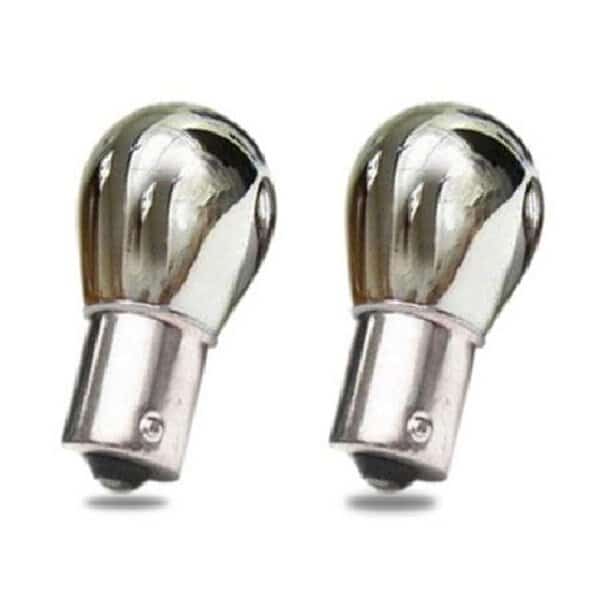 GP-Thunder GP-1156PY-CR Silver Chrome Stealth Red Marker Signal Bulbs Off Set Pin