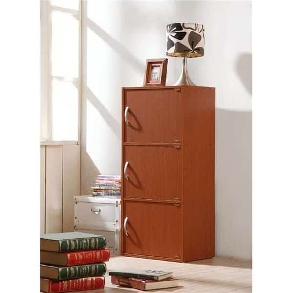 Hodedah Hid3 Cherry 3 Door Cabinet