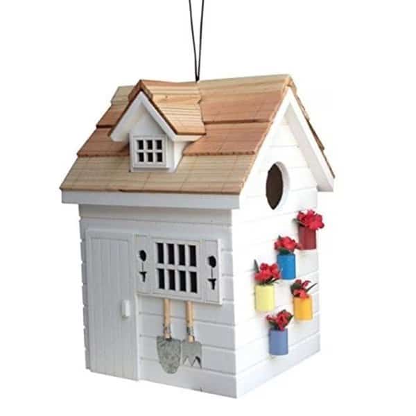 Potting Shed Birdhouse - White, Feedingtime, Mfr#: FE12276