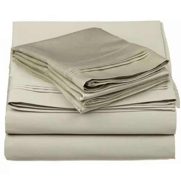 Egyptian Cotton 650 Thread Count Solid Sheet Set  Queen-Sage
