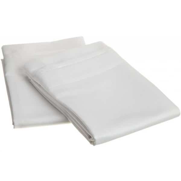 Egyptian Cotton 1000 Thread Count Solid Pillowcase Set  King-White