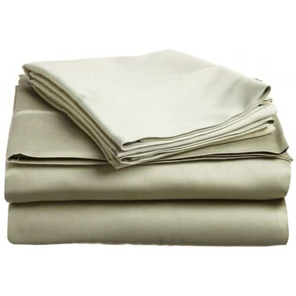 400 Thread Count Egyptian Cotton Twin Sheet Set Solid  Sage