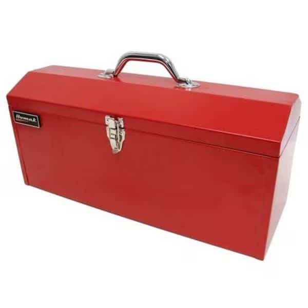 Tool Box, Metal, Red, 19 in W