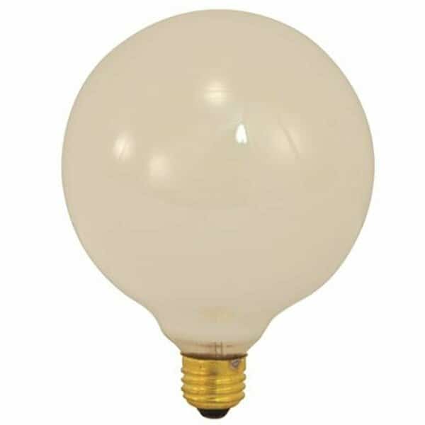 Satco Incandescent Decorative Lamp G40- 40 Watt - Gloss White
