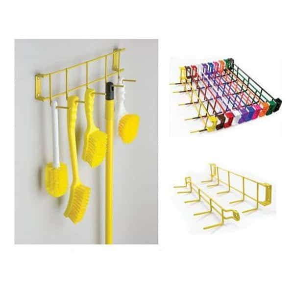 RackEm Racks 17 in. 5-Hook Utility Rack - White