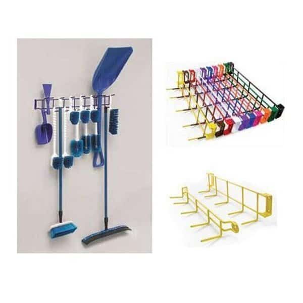 RackEm Racks 36 in. 16-Hook Utility Rack - Yellow