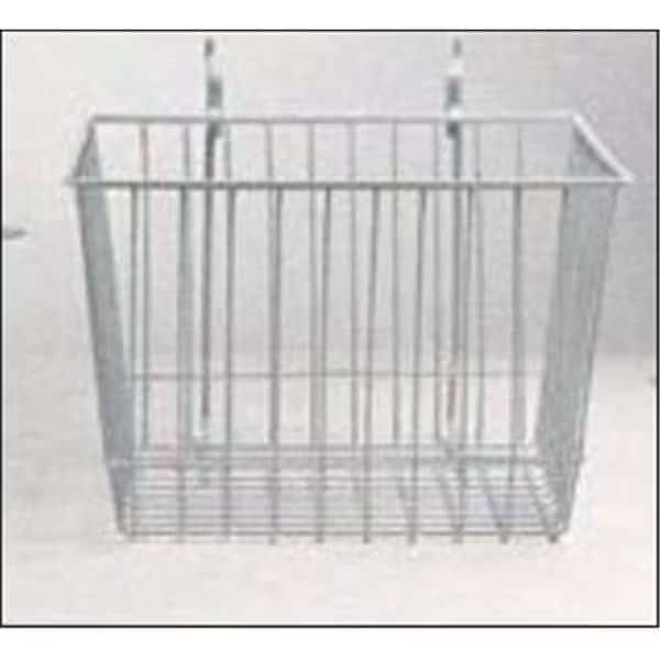 RackEm Racks 5084-W 12 in. H x 12 in. W x 8 in. D Wire Basket - White