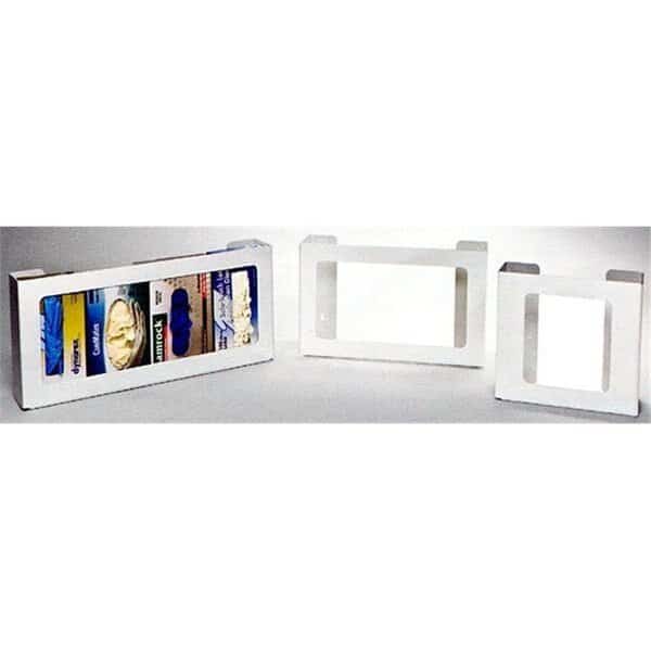 RackEm Racks 5114-W 3-Box RackEm Rackstal Plastic Box Glove Dispenser - White Heavy- Duty Plastic