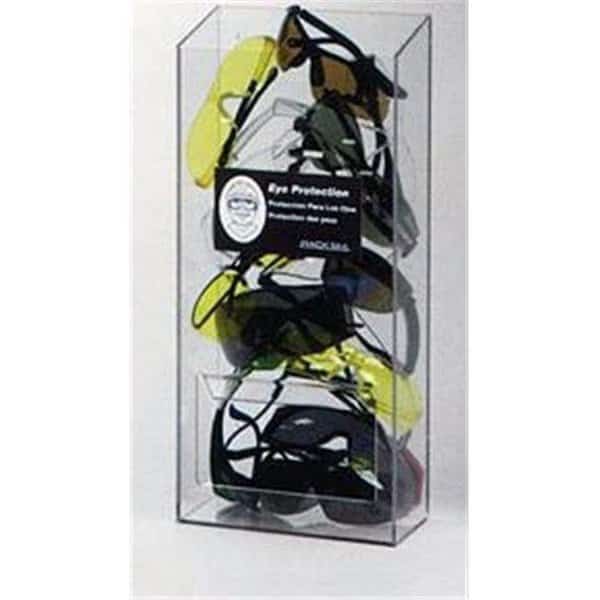 RackEm Racks 5143 20-Pair Visitor Safety Glasses Dispenser No Lid - Clear Plastic, Rack’Em Racks, Mfr#: 5143