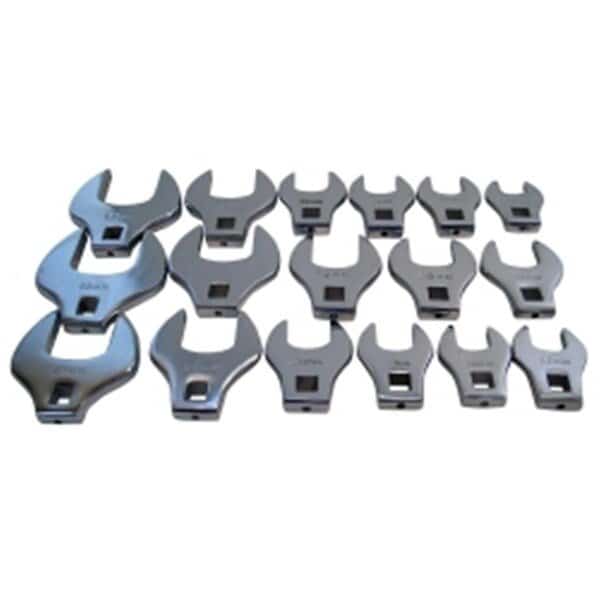50in. Drive Jumbo Crowfoot Wrench Set - 17 Pieces, Tool Time, Mfr#: TO2591217