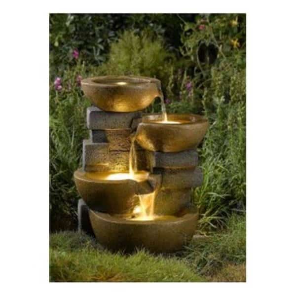 Jeco FCL037 Pots Water Fountain with Led Light