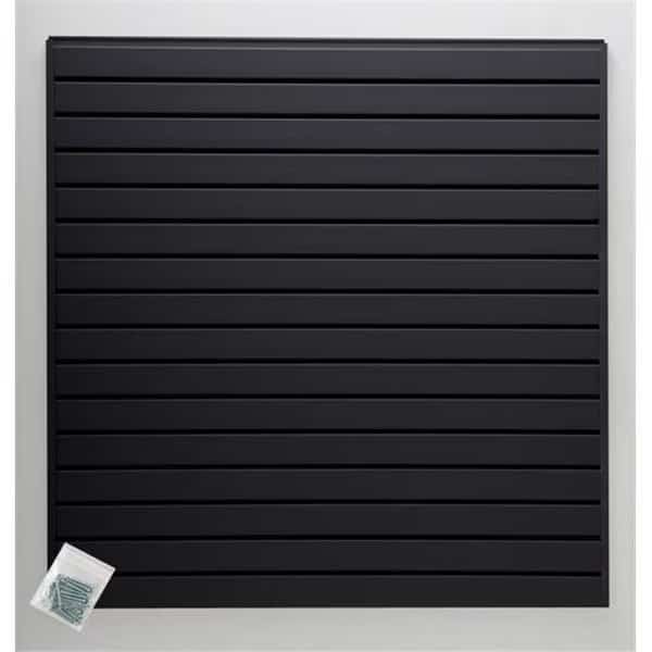 Jifram Extrusions; Inc. 01000800 Easy Living Easy Wall 4 ft. X 4 ft. or 8 ft. X 2 ft. Add Your Own Accessories Black Slatwall Kit