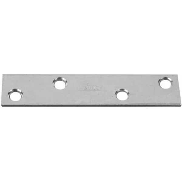 Stanley Hardware 4 in. X .63 in. Zinc Plated Mending Plates Without Screws  272732