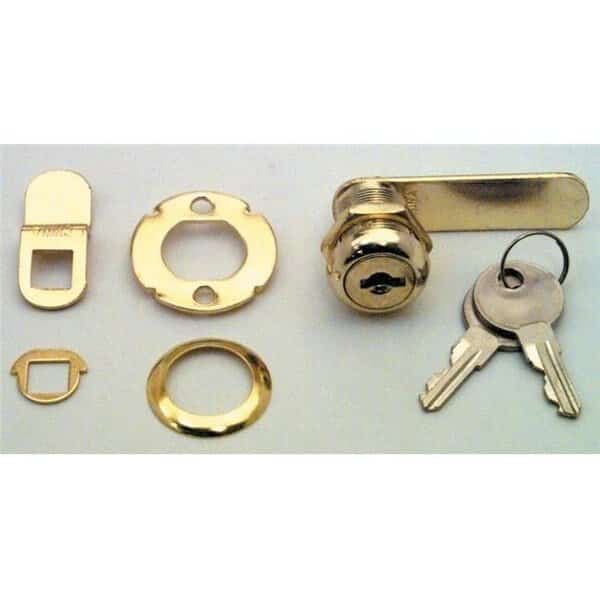 Prime Line Products .88in. Brass Drawer & Cabinet Lock  U9944