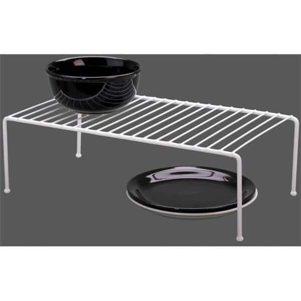 White Jumbo Vinyl Coated Wire Helper Shelf