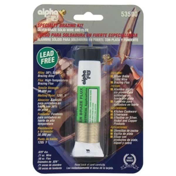 Lead Free Silver Braze Wire & Flux Kit