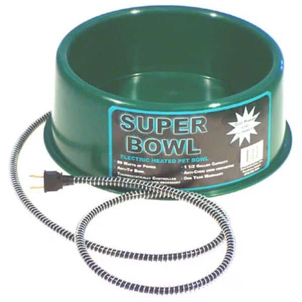 1-.50 Gallon Green Round Heated Pet Bow