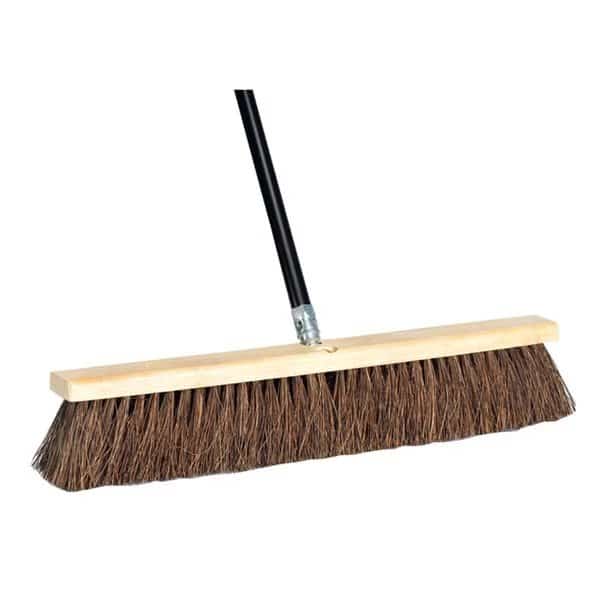 Dqb Industries 09981 18 in. Palmyra Push Broom With 60 in. Wood Handle