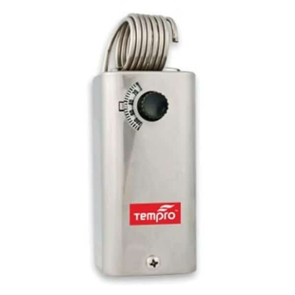 Line Voltage 30 to 110 Degree F Fixed Bulb Steel Housing SPDT Thermostat