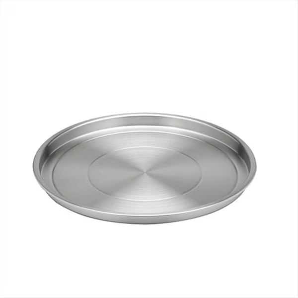 Brushed 12 Inch Stainless Steel Round Tray