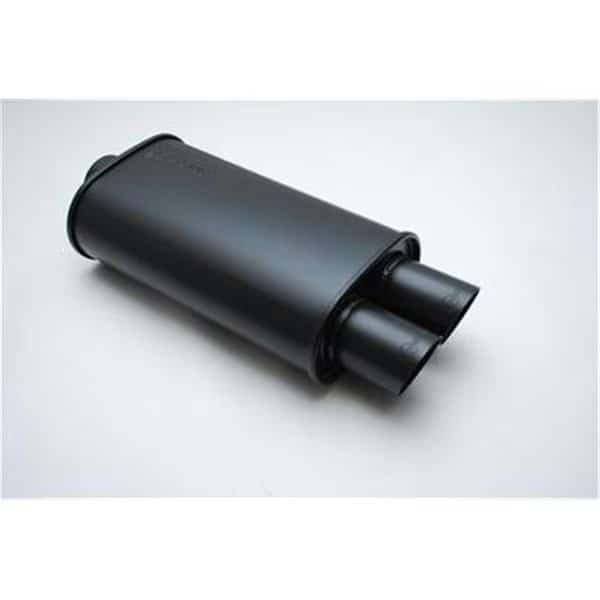 VIBRANT 1148 Exhaust Muffler - 2.5 In. Center Inlet And Dual 3 Inch Outlet - Flat Black