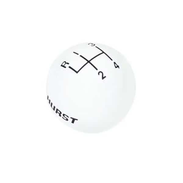 HURST 1637626 Shifter Knob With 4 Speed Pattern; 0.75 X 16; White