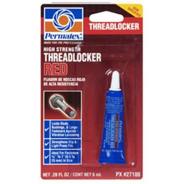 High Strength Threadlocker Red Gel- 6 Ml.
