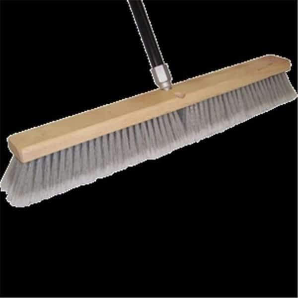 DQB Industries 9975 24 in. Grey Flag Tip Floor Sweep With 60 in. Threaded Handle