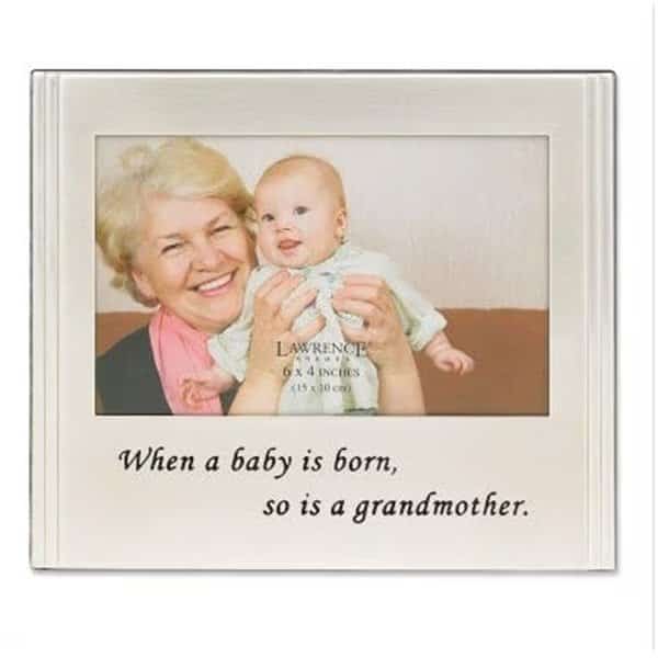 Lawrence Frames 507764 Lawrence Frames When a Baby is born so is a Grandmother Silver Plated 6x4 Picture Frame