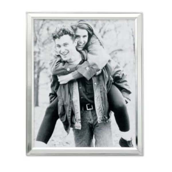 Brushed Silver Plated 8x10 Metal Picture Frame