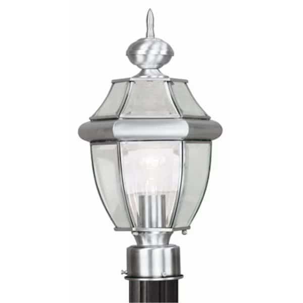 1 Light Post light; Brushed Nickel, Lightning, Mfr#: LI92765