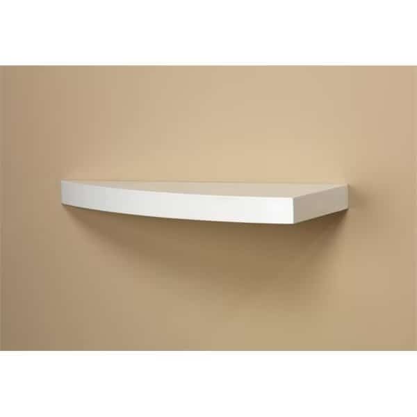 Amore Designs GRD1024WH Wood Shelving Grande White Curved Shelf, Amore Designs, Mfr#: GRD1024WH