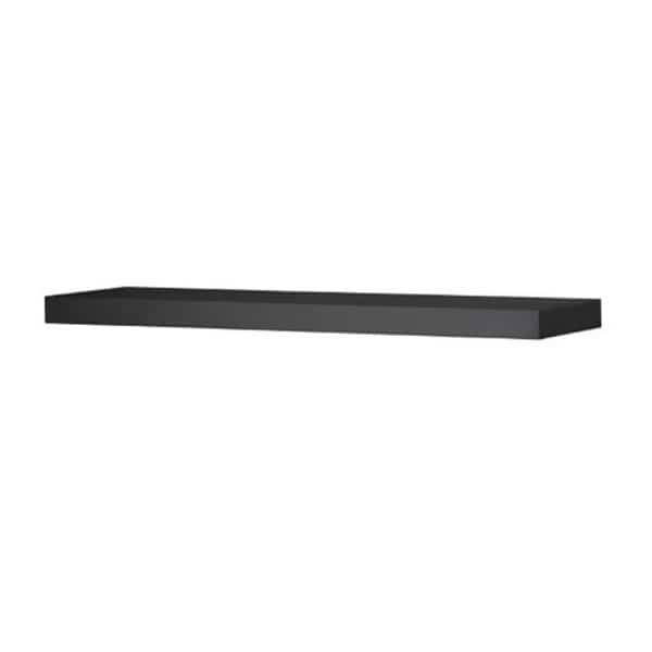 Amore Designs GRD1036BK Wood Shelving Grande Black Straight Shelf; 36 in.