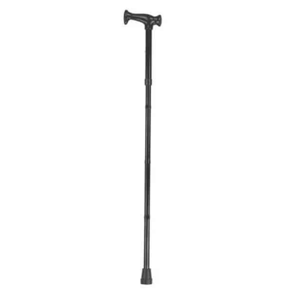 MABIS 502-1316-0200HS HealthSmart Adjustable Folding Cane with Ergonomic Handle; Black