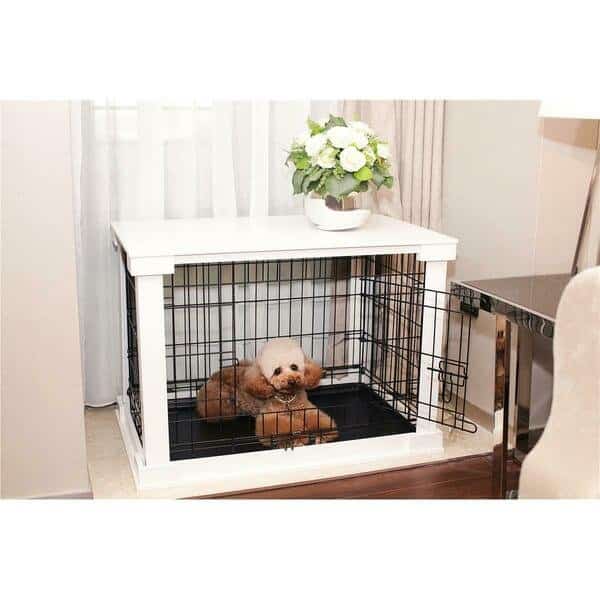 Cage with Crate Cover- White - Small