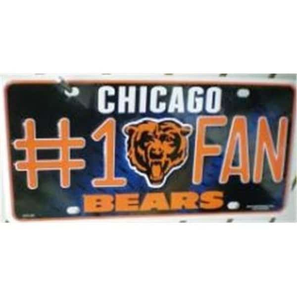 Rico Industries MTF1201 No.1 Fan Metal Tag - Chicago Bears