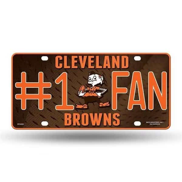 Rico Industries MTF2801 No.1 Fan Metal Tag - Cleveland Browns