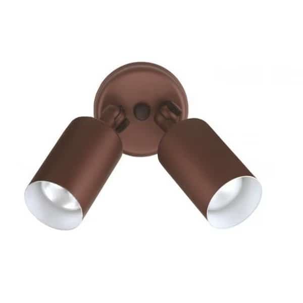 NICOR 11528 50 Watts Double Bullet Adjustable Flood Light; Bronze