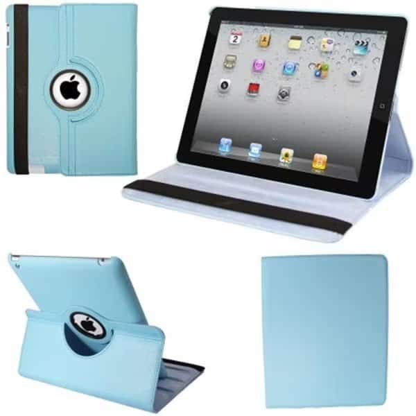 Natico 60-I360-LBL IPAD 360 CASE; FAUX; LIGHT BLUE