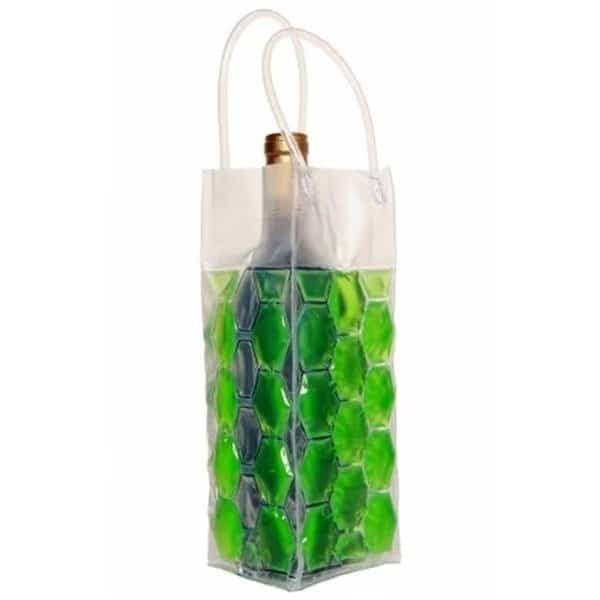 Natico 60-ICB904-GN WINE COOLER BAG  4 SIDED  GREEN