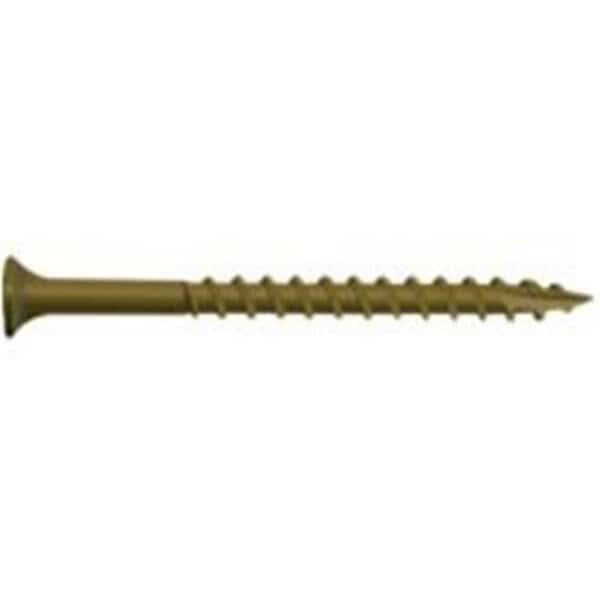 Deck Screw, #9 x 3 in, Steel, Flat Head