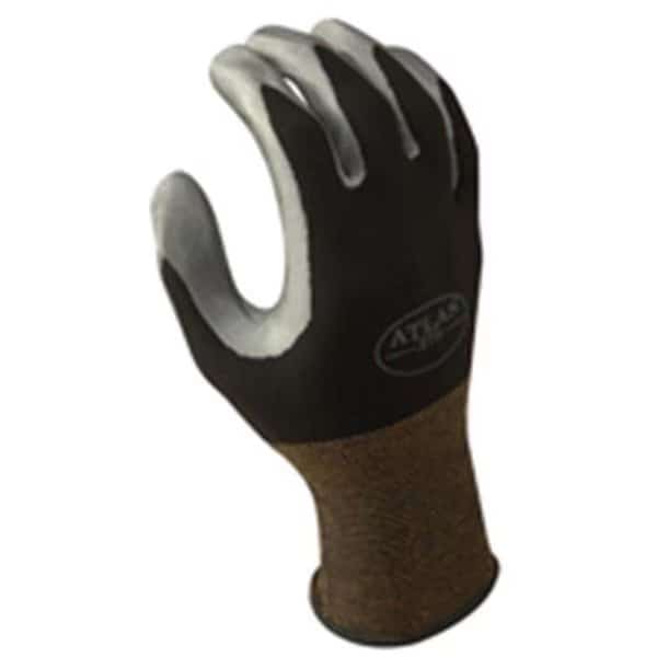 Showa Best Glove 370BM-07.RT Medium Atlas 370 Nitril Black Glove