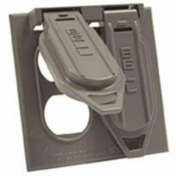 Electrical Box Cover, 2 Gangs, Duplex Receptacle Cover