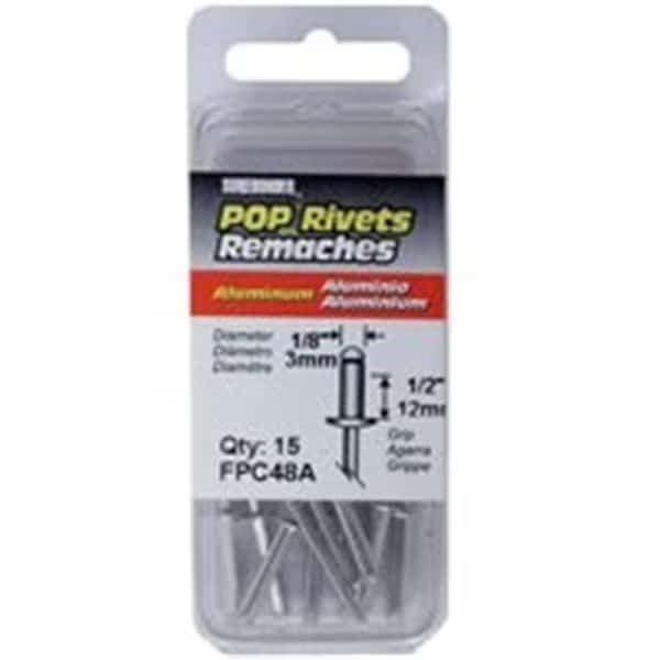 Blind Rivet, 0.12 in Dia., Aluminum Body