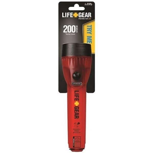 LIFE+GEAR LG124 Flashlight  LED Lamp  Alkaline Battery  Red