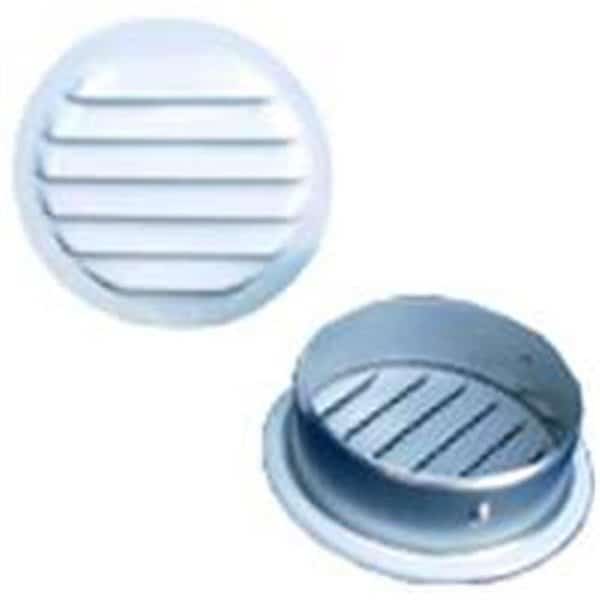 Maurice Franklin RLW-1001 1 in. Round Aluminum Screen Louver; White